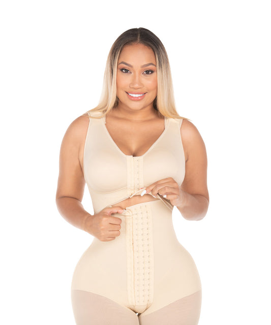 Hourglass Girdle with Overlay Bra F00470 by Fajas M&D®