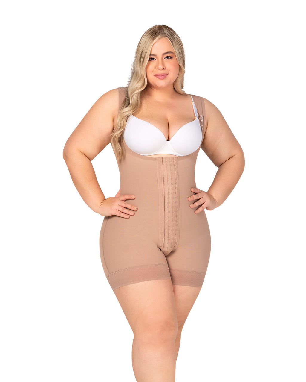 Faja corta realce invisible con tirantes Fajas MyD F-30469