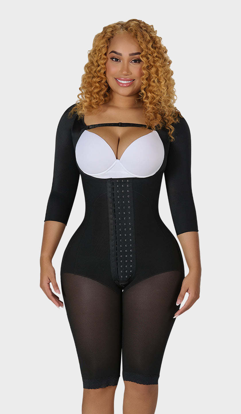 Faja postquirúrgica con mangas y cadera Ultra Fajas MyD F00474